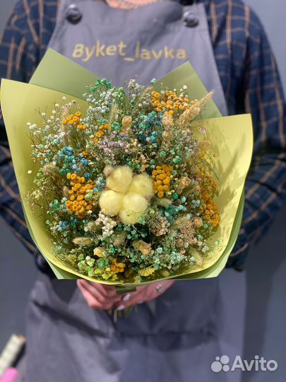 Букеты из сухоцветов и композиции с лавандой