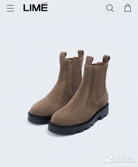Челси lime из натуральной замши