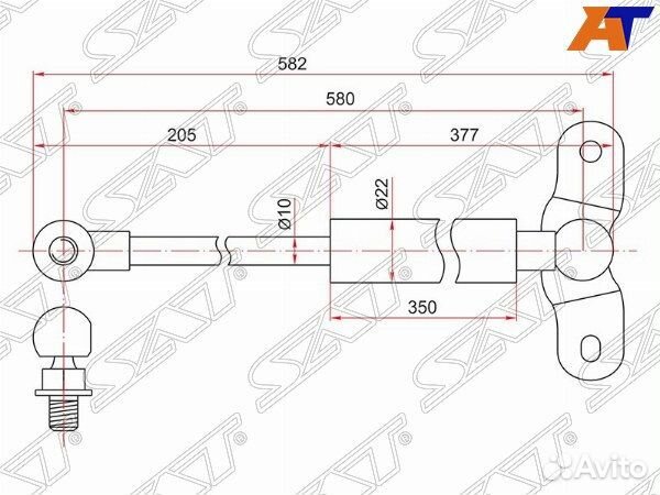 Амортизатор крышки багажника honda odyssey