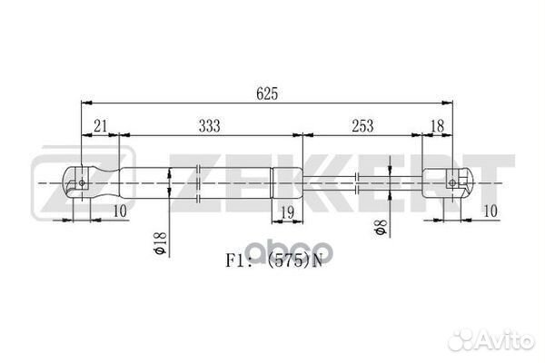 Пружина газовая багажника Ford Fiesta V 03- gf
