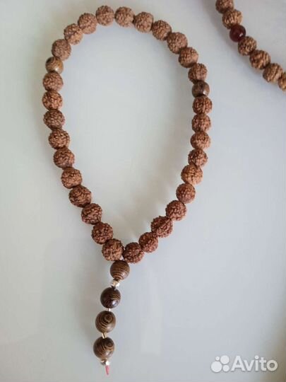 Четки из священного ореха Рудракша