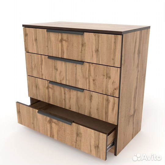 Комод 800*800*430 с торцевыми ручками (Дуб Вотан)