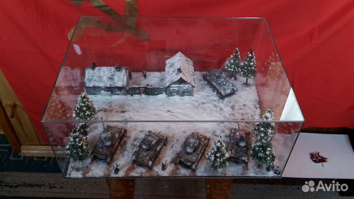 Панорама Танковый бой под Москвой. Зима 1941 г