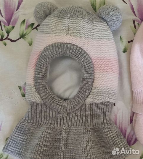 Шапка шлем, краги на молнии lassie журавлик