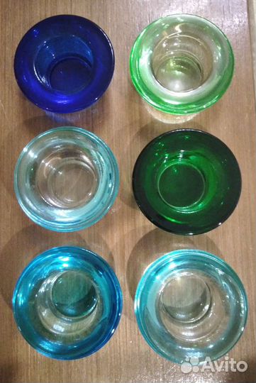 Подставки для свечей. Стекло. 6 шт