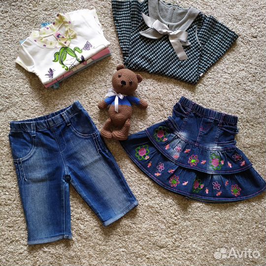 Вещи пакетом для девочки 104 110