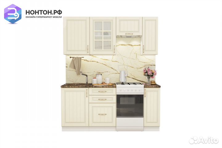 Кухня Лондон 1.8 м дуб крем