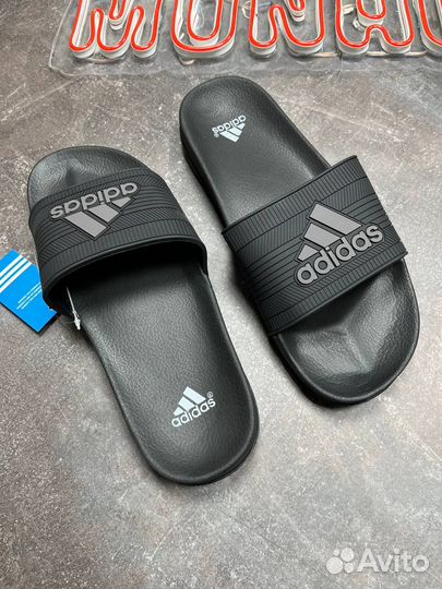 Шлепки/сланцы adidas 41/42/43/44/45/46 черные