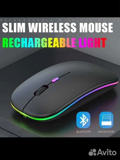 Игровая мышь беспроводная бесшумная новая