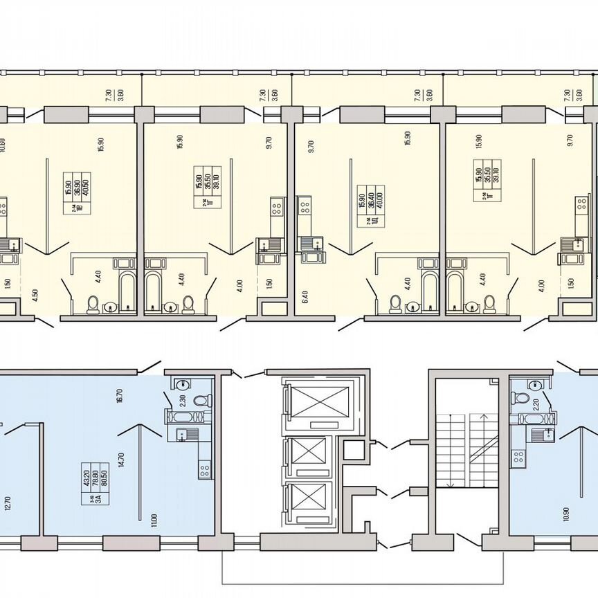 2-к. квартира, 62,1 м², 10/19 эт.