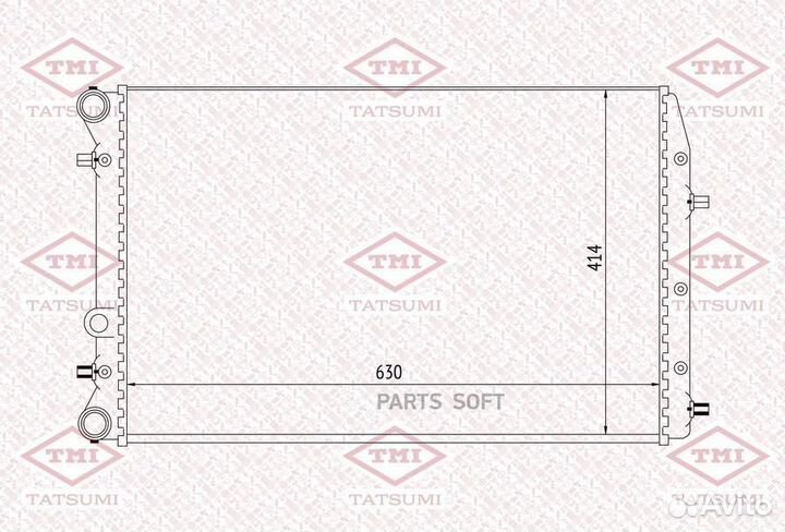 Радиатор охлаждения skoda Fabia 99-VW Polo 01