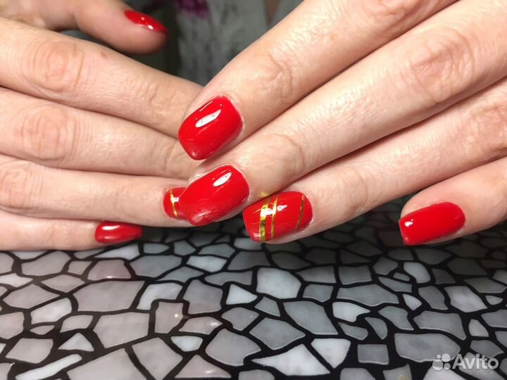 Модель нюд, френч. Маникюр на дому