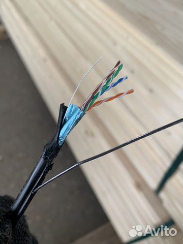 Витая пара уличная с тросом