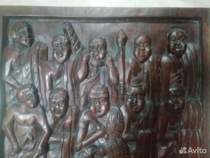 Панно племени Африка, дерево