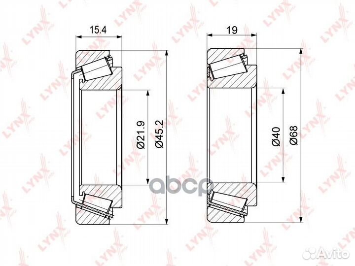 Подшипник ступичный к-т 2 шт. перед лев WB1
