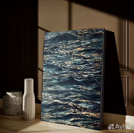 Интерьерная Картина маслом на холсте море