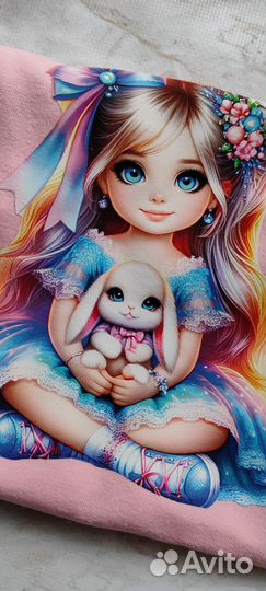 Лонгслив (кофта) для девочки с бантиками