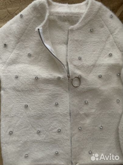 Кофта для девочки рост 128 из ангорки