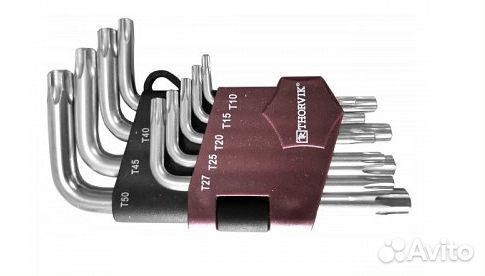 Набор угловых ключей Torx T10-T50, 9 предметов (ко