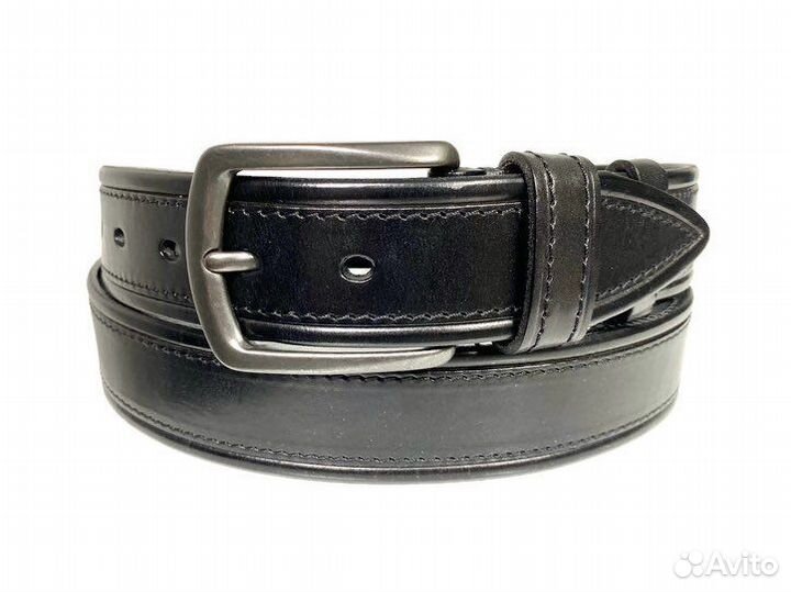 Ремень кожаный Премиум 6467 Black