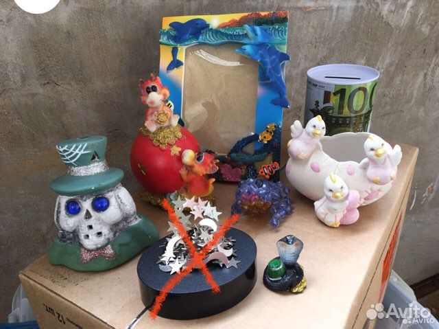 Копилки, рамка для фото, фигурки