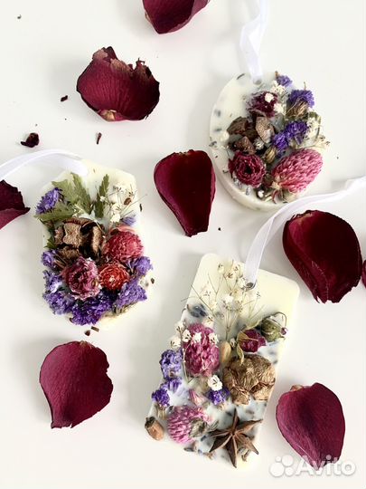 Аромасаше из натурального воска ручной работы