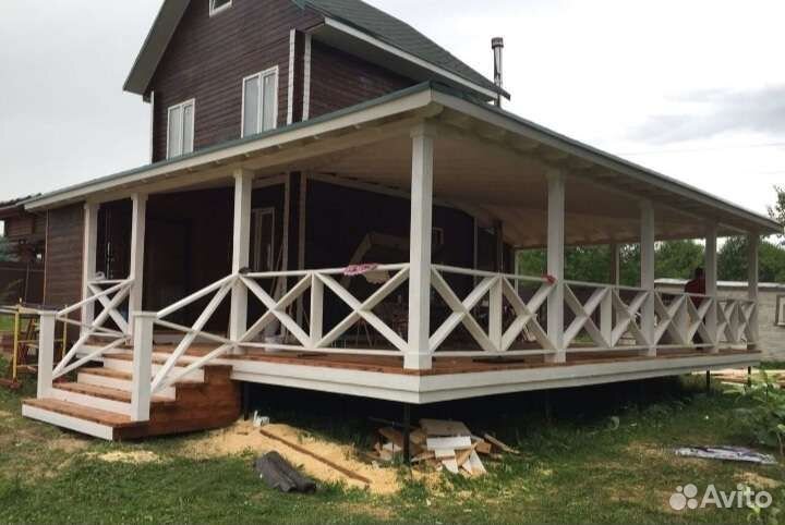 Пристройка к дому. Веранда террасы.беседки навесы