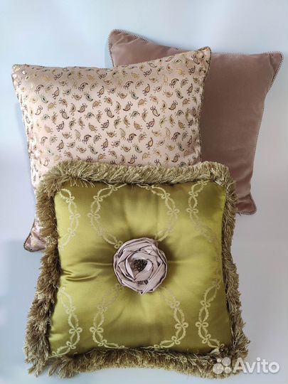 Подушка шёлковая жаккардовая, Loris Zanca Italy