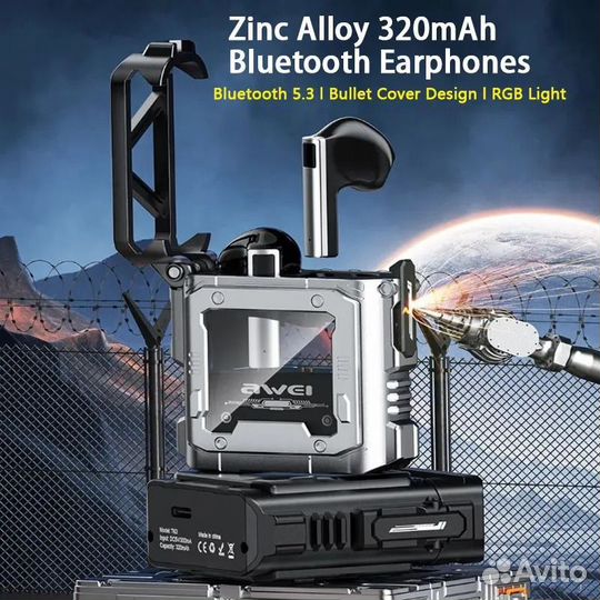 Беспроводные наушники Awei T63 Bluetooth 5.3