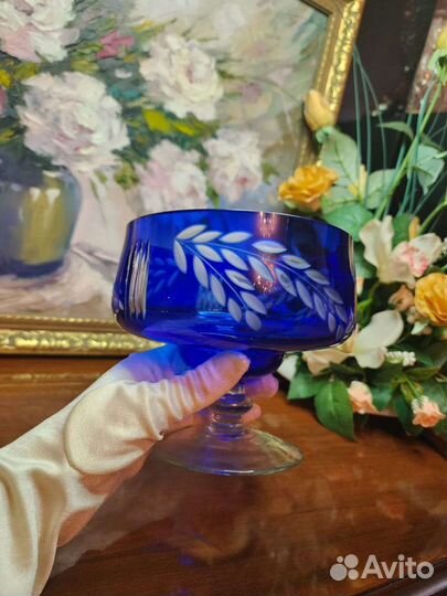 Ваза, конфетница, Винтаж, Хрусталь