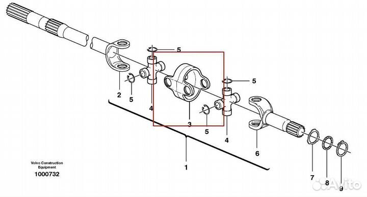 CA0046279 Фланец муфта соединительная полуоси