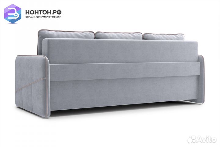 Диван еврокнижка Энерджи 3-х местный серый