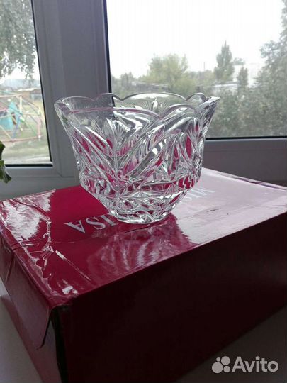 Хрустальная ваза.Салатница. СССР 1980-е
