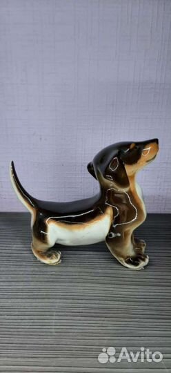 Фарфоровая статуэтка Такса лфз