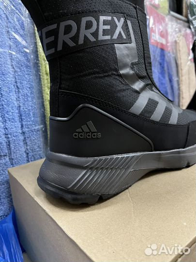 Дутики мужские зимние Adidas чёрные (MM)