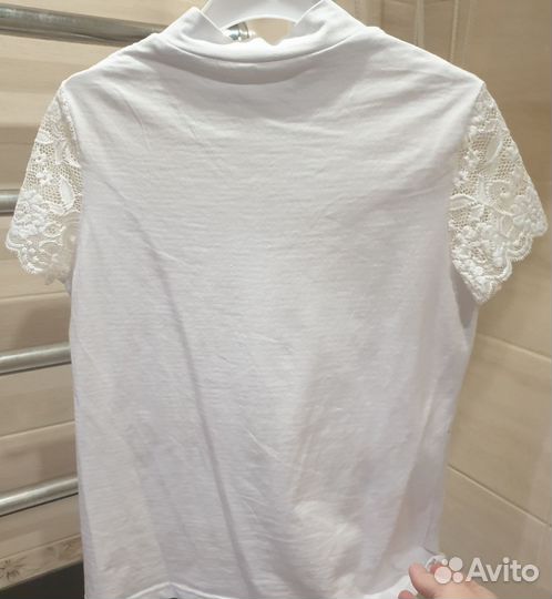 Блузка хлопок с кружевом