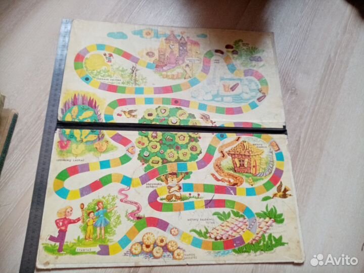 Настольная игра, ходилка. СССР. Литовский язык