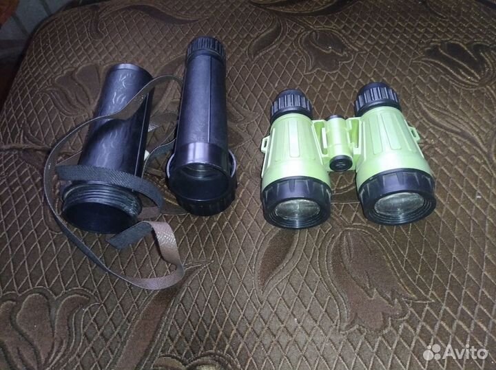 Игрушки СССР бинокль детский подзорная труба