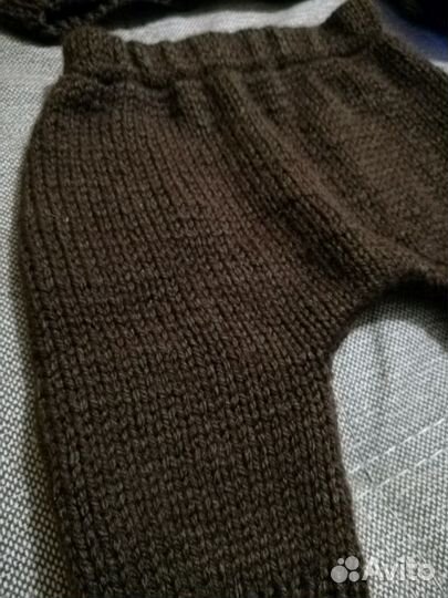 Новый вязаный костюм детский (свитер, штанишки, ша