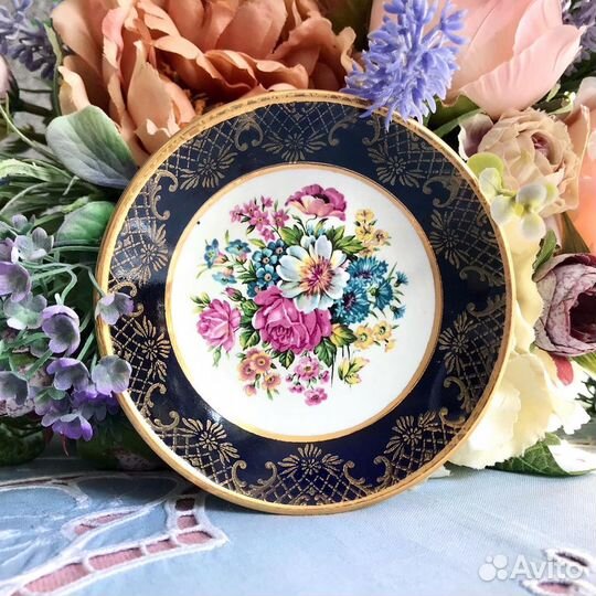 Блюдца 3 шт разные, винтаж, Англия, Германия