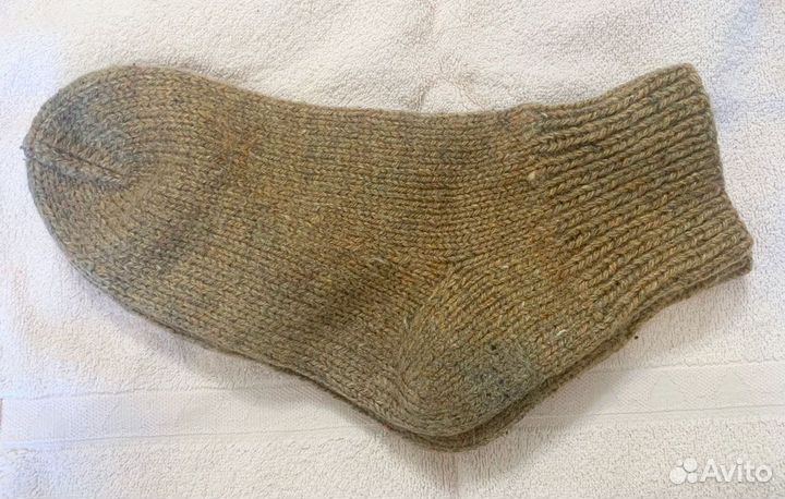 Носки шерстяные вязаные