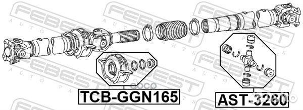 TCB-GGN165 подшипник подвесной TCB-GGN165 Febest