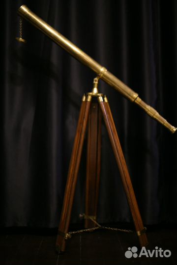 Старинный Латунный Телескоп
