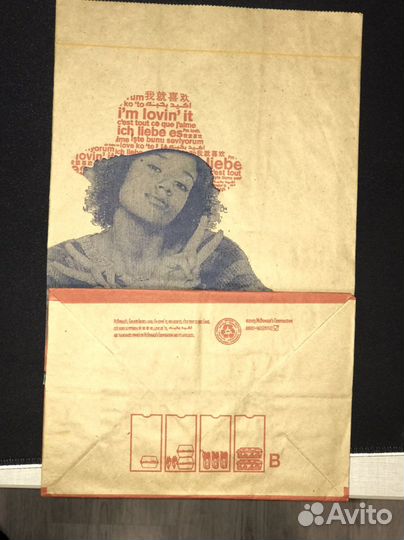 Пакет из макдонольдса 2003г