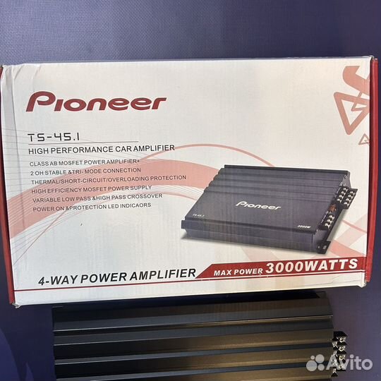 Усилитель 4х канальный pioner ts-45.1 3000 watt