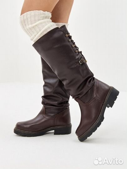 Уютные сапоги с легким мехом для холодов