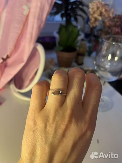 Кольцо серебро