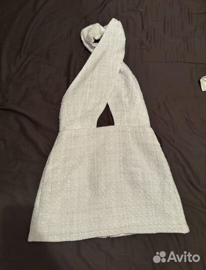 Платье белое мини