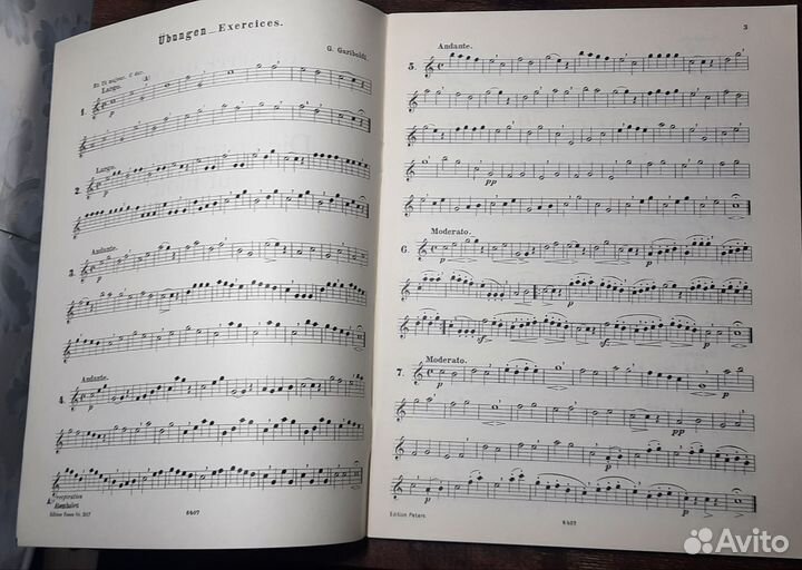 Гарибольди Джузеппе ноты первые упражнения флейта