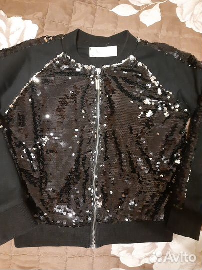 Бомбер с пайетками H&M